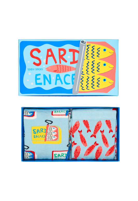 מארז 2 זוגות גרביים לגברים Sardines Socks Gift Set