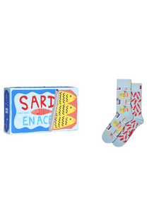 White Smoke מארז 2 זוגות גרביים לגברים Sardines Socks Gift Set HAPPY SOCKS