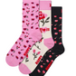 White Smoke מארז 3 זוגות גרביים לנשים Pack Mother's Socks Gift HAPPY SOCKS