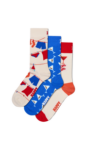 White Smoke מארז 3 זוגות גרביים לנשים Cin Cin Socks Gift Set HAPPY SOCKS