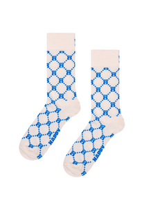 White Smoke זוג גרביים לגברים H Monogram Socks HAPPY SOCKS