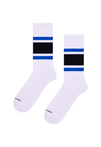 White Smoke זוג גרביים לגברים Simple Stripe Sneaker Socks HAPPY SOCKS