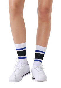 White Smoke זוג גרביים לגברים Simple Stripe Sneaker Socks HAPPY SOCKS