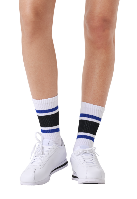 זוג גרביים לגברים Simple Stripe Sneaker Socks
