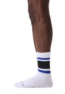 White Smoke זוג גרביים לגברים Simple Stripe Sneaker Socks HAPPY SOCKS