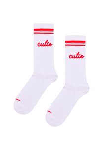 White Smoke זוג גרביים לנשים Cutie Sneaker Socks HAPPY SOCKS