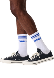 White Smoke זוג גרביים לגברים Energy Sneaker Socks HAPPY SOCKS