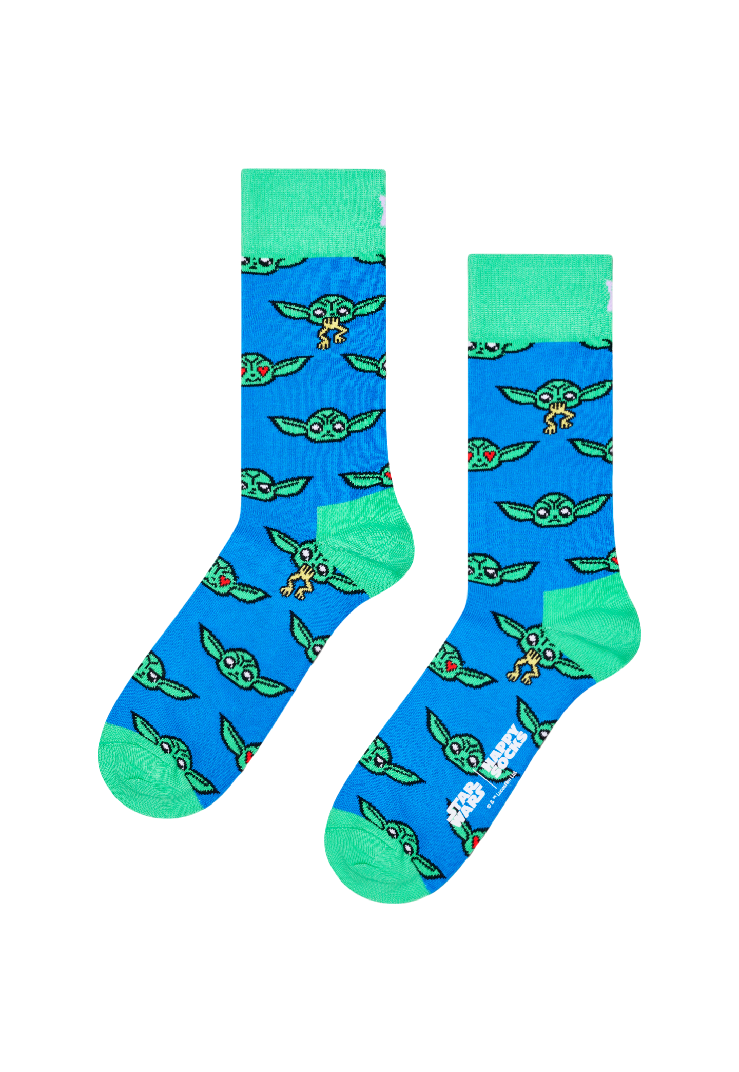 White Smoke זוג גרביים לגברים Star Wars™  Grogu Sock HAPPY SOCKS