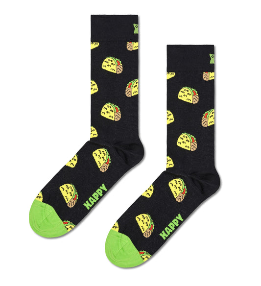 Black זוג גרביים בהדפס טאקו HAPPY SOCKS