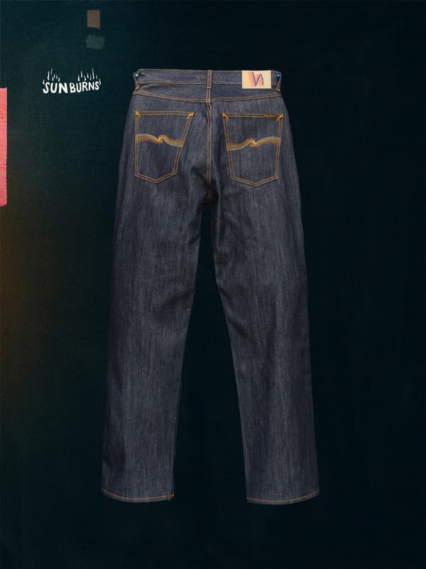 Black ג'ינס ארוך לגברים / נשים  Tuff Tony Dry Sunburns – Wide Leg NUDIE