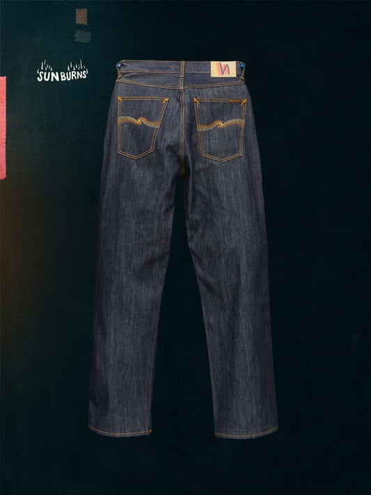 Black ג'ינס ארוך לגברים / נשים Tuff Tony – Wide Leg / Dry Sunburns NUDIE