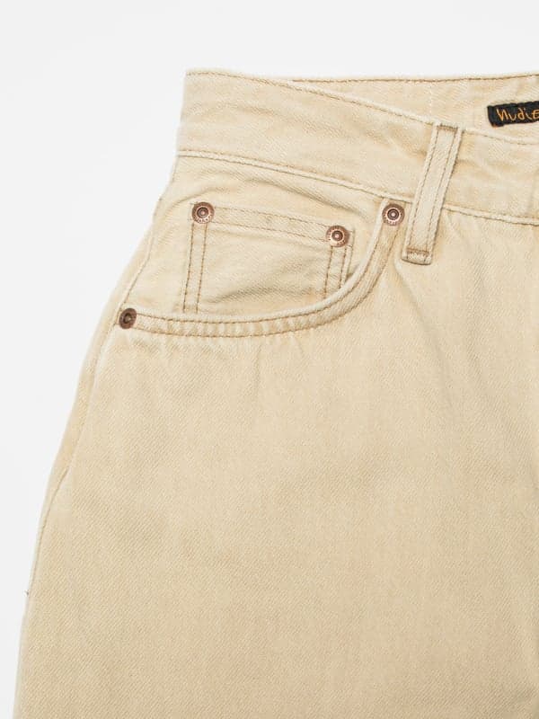 Tan ג'ינס ארוך לנשים Clean Eileen - Loose fit NUDIE