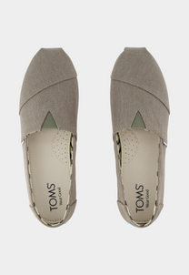 Light Gray נעלי בד שטוחים לגברים Aclass TOMS