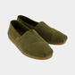 Dark Olive Green נעלי בד שטוחות לגברים TOMS