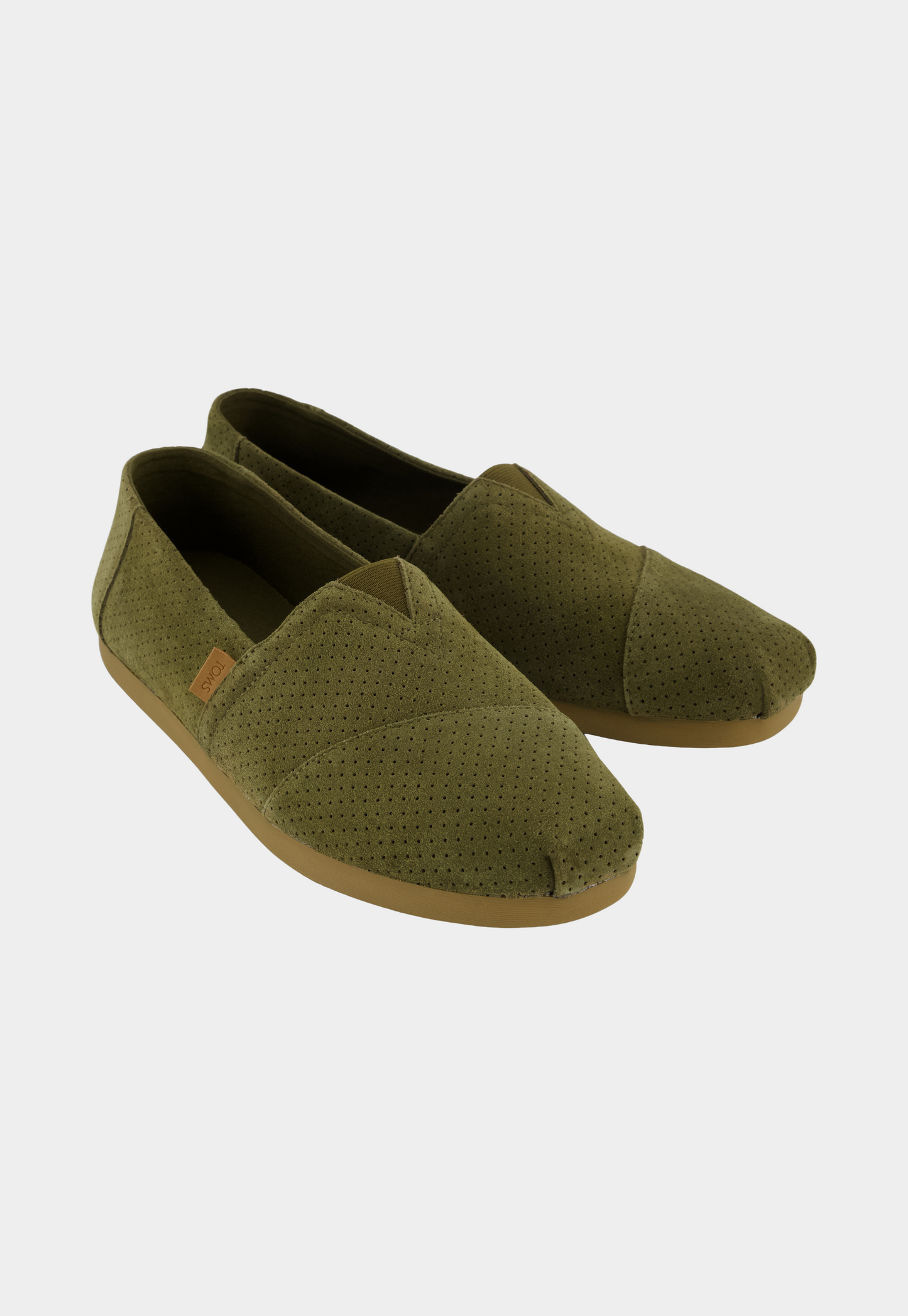 Dark Olive Green נעלי בד שטוחות לגברים TOMS