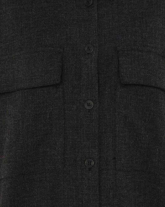 Dark Slate Gray חולצה מכופתרת ארוכה לנשים Astrids MINIMUM