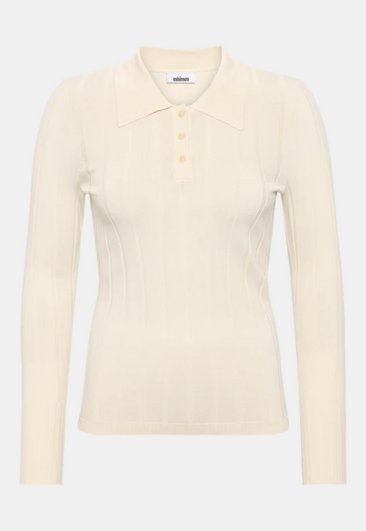 Beige חולצת פולו לנשים Pollys MINIMUM