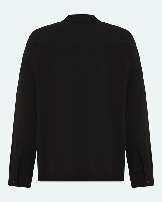 Black חולצה מכופתרת ארוכה לגברים Maxson MINIMUM