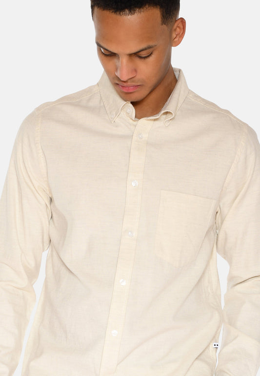 Light Gray חולצה מכופתרת ארוכה לגברים Colt MINIMUM