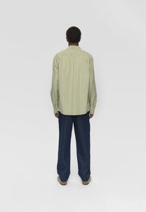 Dark Gray חולצה מכופתרת פסים לגברים Pedro RLX LS Shirt MINIMUM