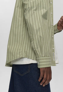Dark Sea Green חולצה מכופתרת פסים לגברים Pedro RLX LS Shirt MINIMUM