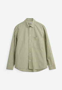 Dark Sea Green חולצה מכופתרת פסים לגברים Pedro RLX LS Shirt MINIMUM