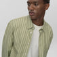 Light Gray חולצה מכופתרת פסים לגברים Pedro RLX LS Shirt MINIMUM