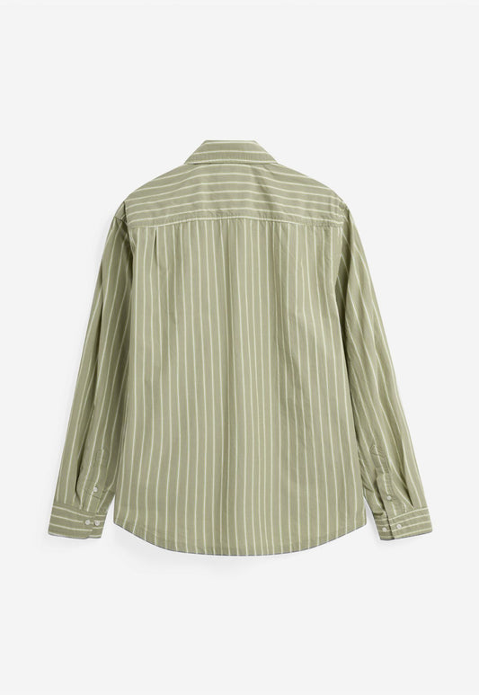 Dark Gray חולצה מכופתרת פסים לגברים Pedro RLX LS Shirt MINIMUM