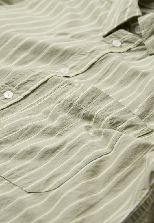 Gray חולצה מכופתרת פסים לגברים Pedro RLX LS Shirt MINIMUM