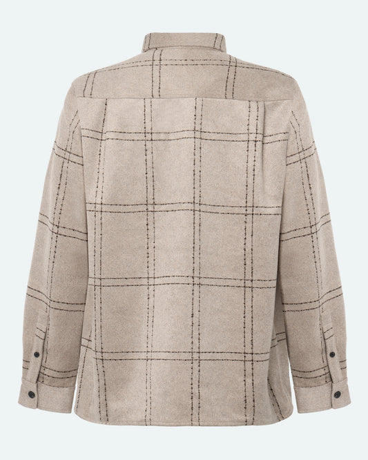 Light Gray חולצה מכופתרת ארוכה לגברים Bentley MINIMUM