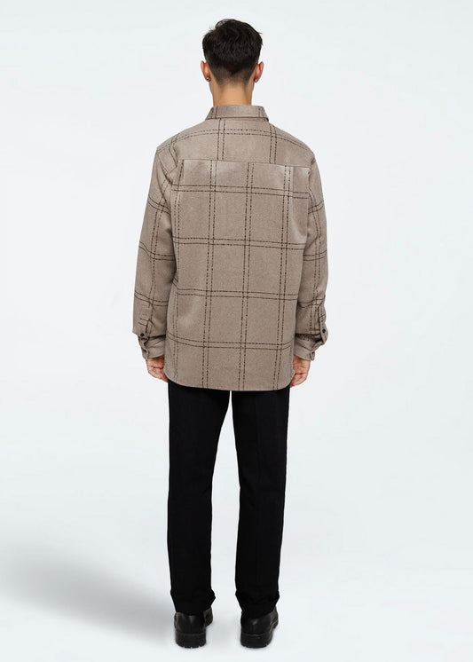 Lavender חולצה מכופתרת ארוכה לגברים Bentley MINIMUM