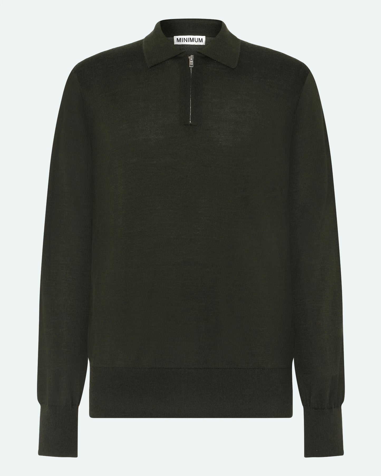 Dark Slate Gray חולצת פולו זיפר לגברים Roger MINIMUM