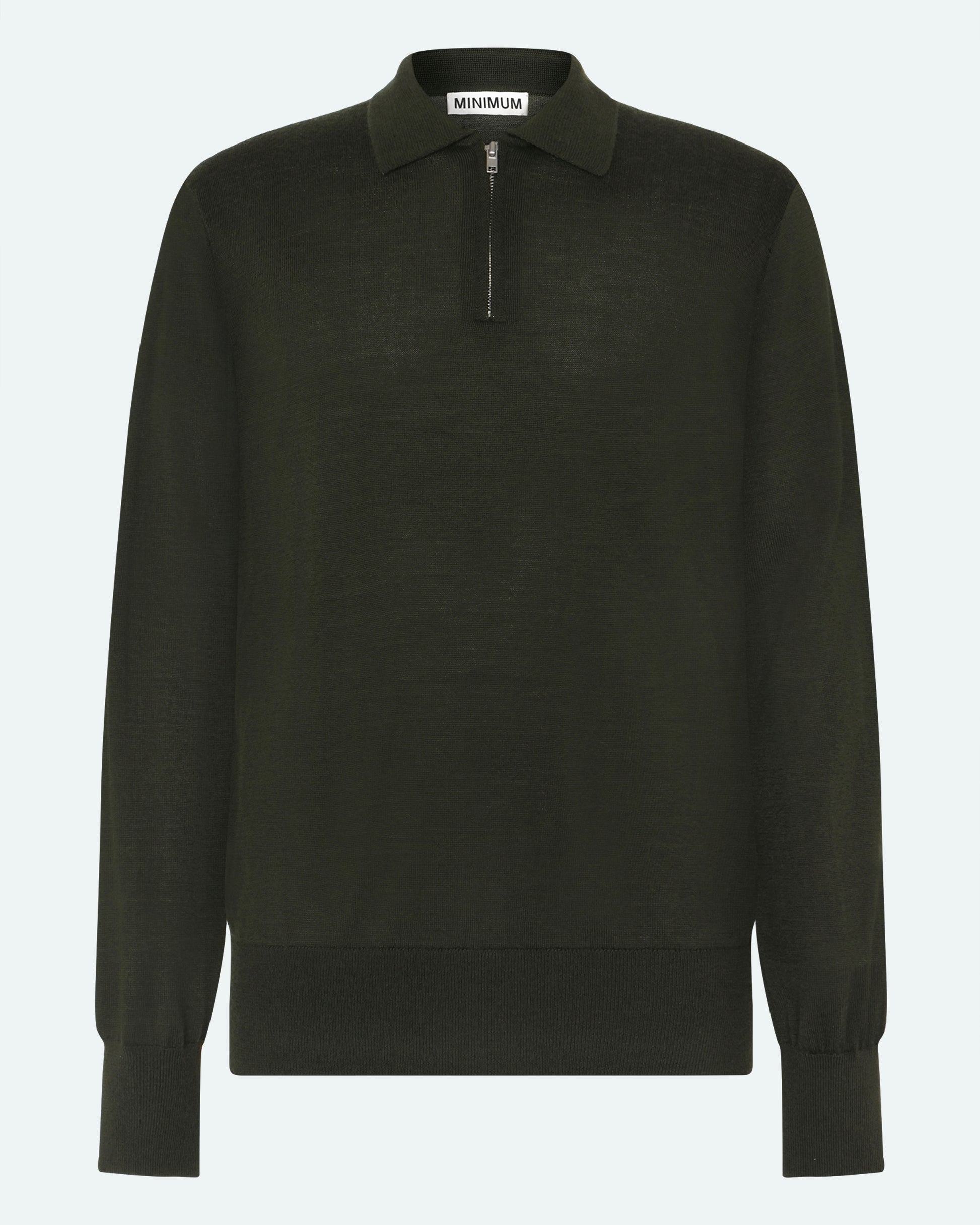 Dark Slate Gray חולצת פולו זיפר לגברים Roger MINIMUM