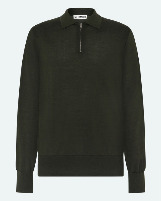 Dark Slate Gray חולצת פולו זיפר לגברים Roger MINIMUM