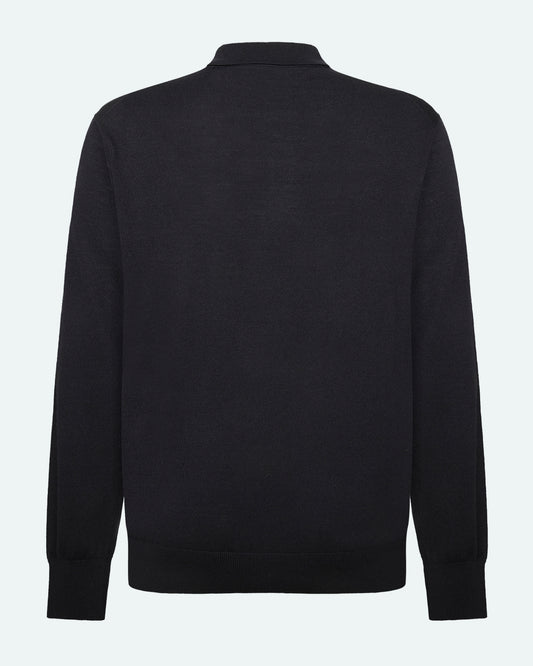 Black חולצת פולו זיפר לגברים Roger MINIMUM