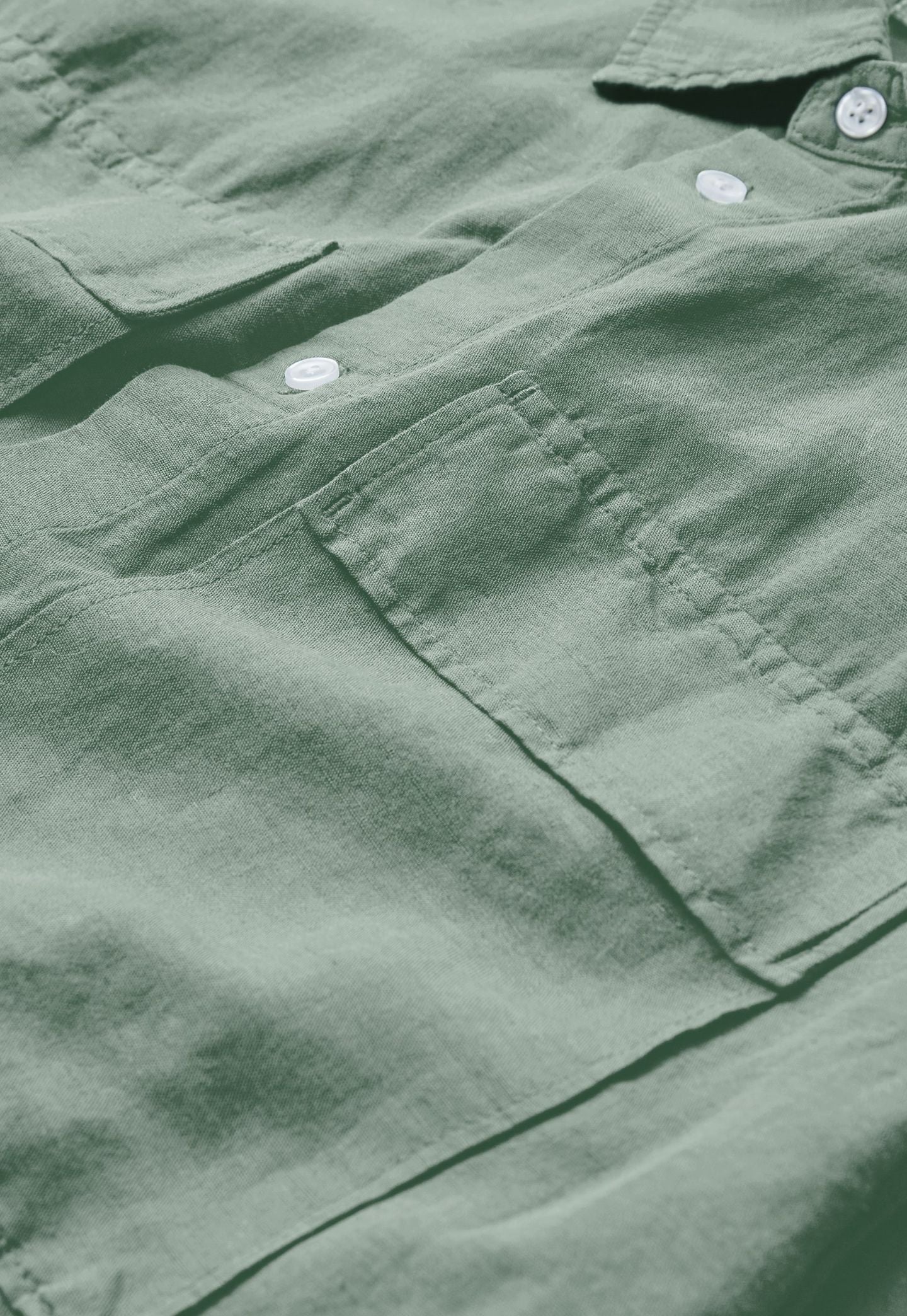 Dark Sea Green חולצה מכופתרת קצרה לגברים Lando Reg SS MINIMUM