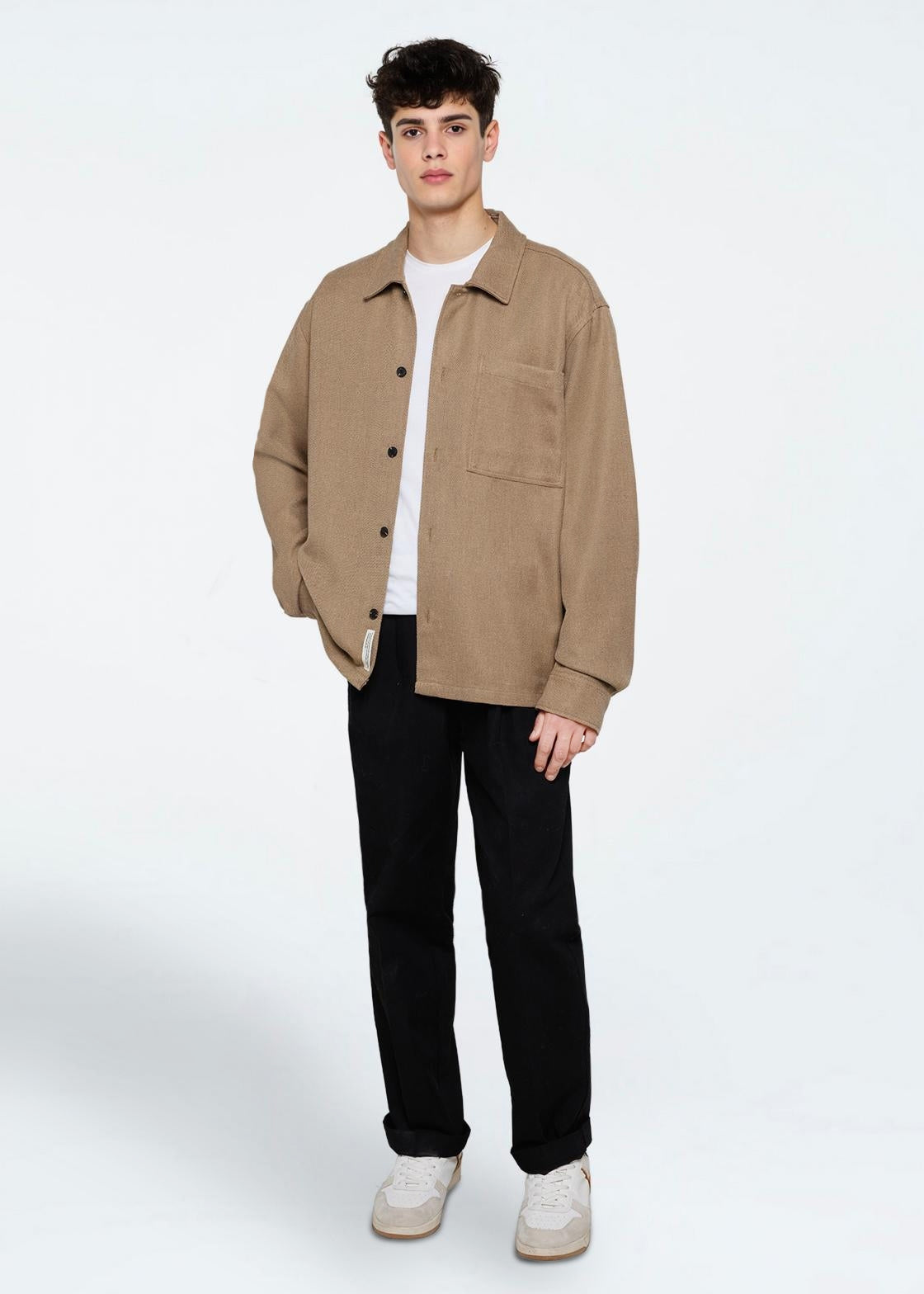 Lavender חולצה מכופתרת ארוכה לגברים Ralph MINIMUM