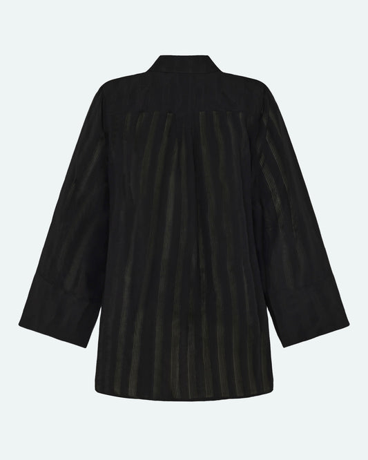 Black חולצה מכופתרת ארוכה לנשים Mya MINIMUM