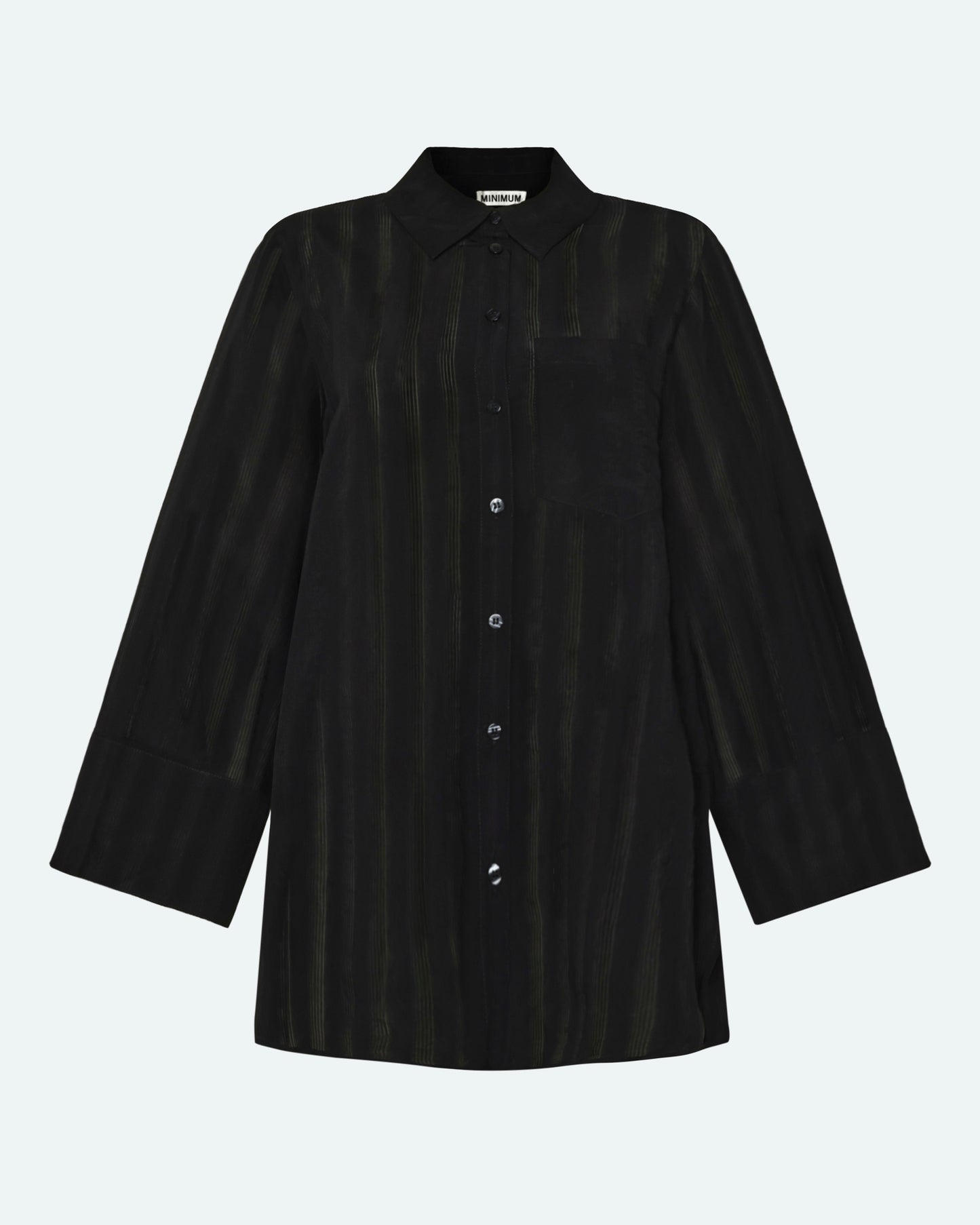 Black חולצה מכופתרת ארוכה לנשים Mya MINIMUM