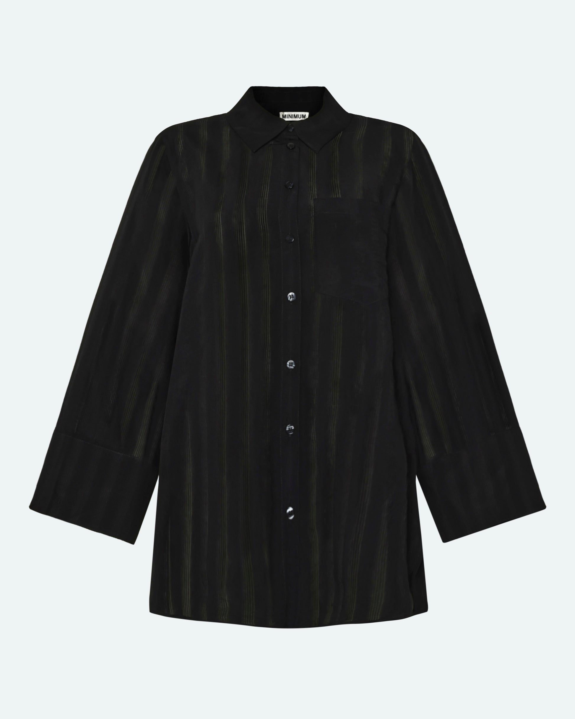 Black חולצה מכופתרת ארוכה לנשים Mya MINIMUM