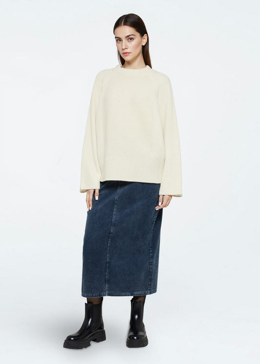 White Smoke סוודר צמר לנשים Loraine MINIMUM