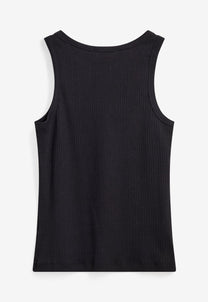 Dark Slate Gray גופיית סריג לנשים Lila Tank Top MINIMUM