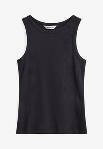 Dark Slate Gray גופיית סריג לנשים Lila Tank Top MINIMUM