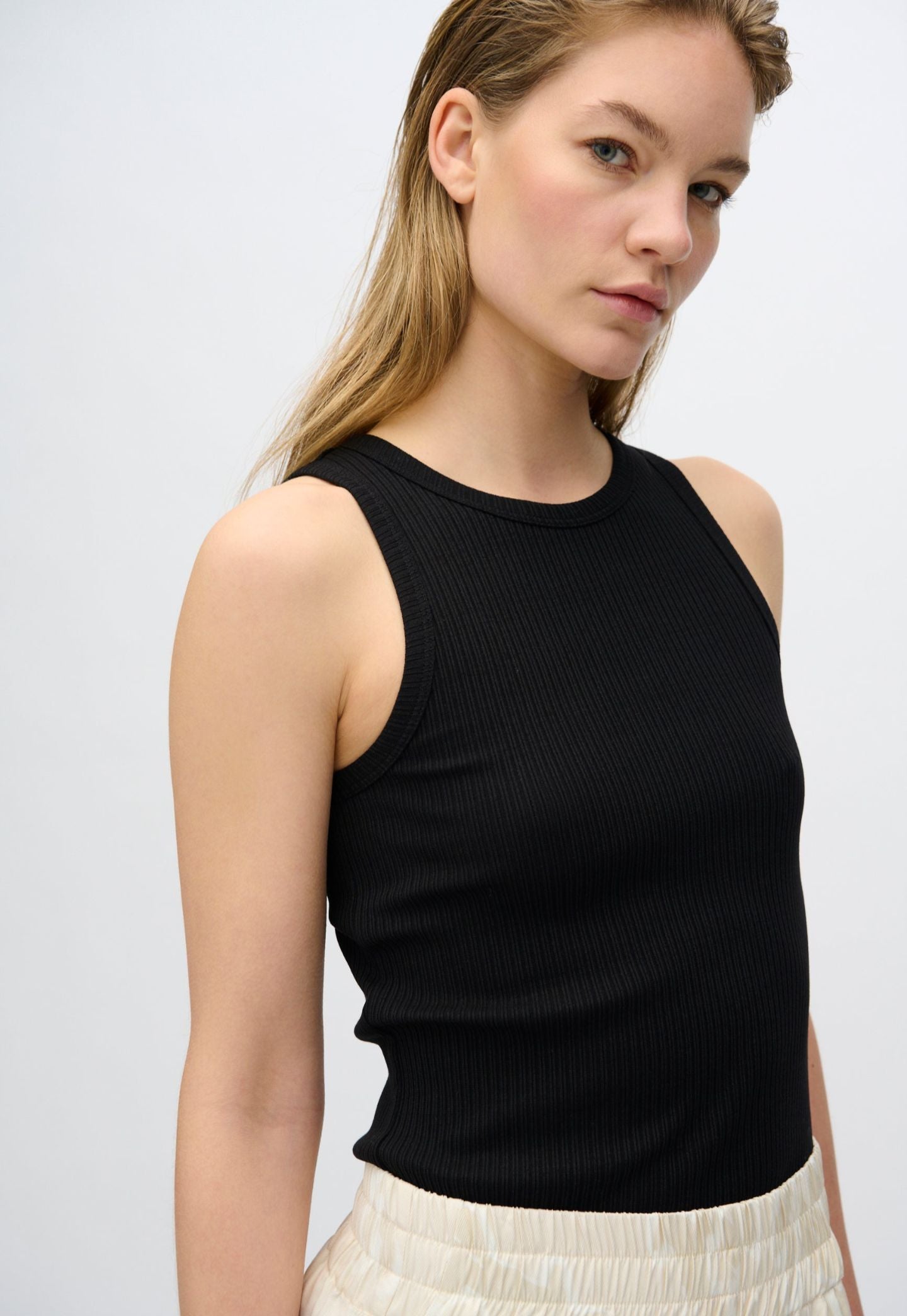 Black גופיית סריג לנשים Lila Tank Top MINIMUM