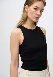 Black גופיית סריג לנשים Lila Tank Top MINIMUM
