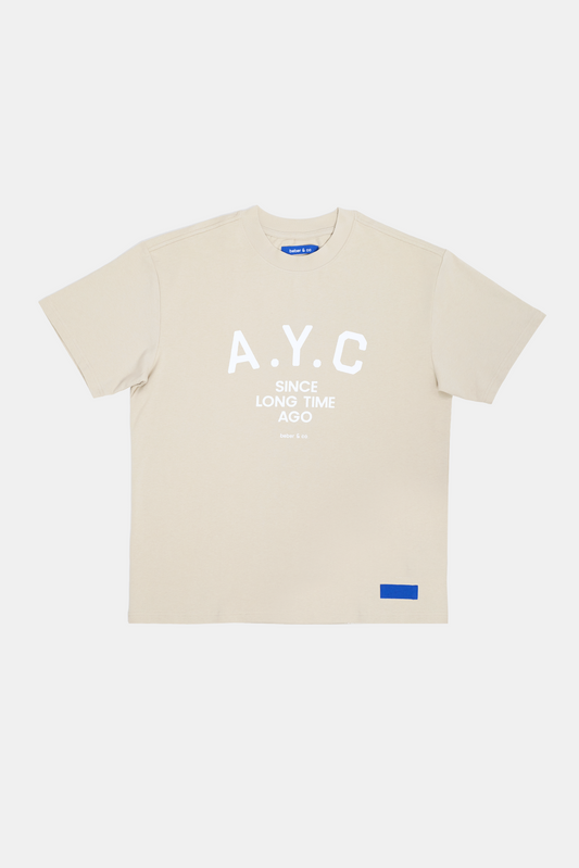 Light Gray טי שירט קצרה לגברים / נשים A.Y.C. (Am Yisrael Chai) BEBER & CO