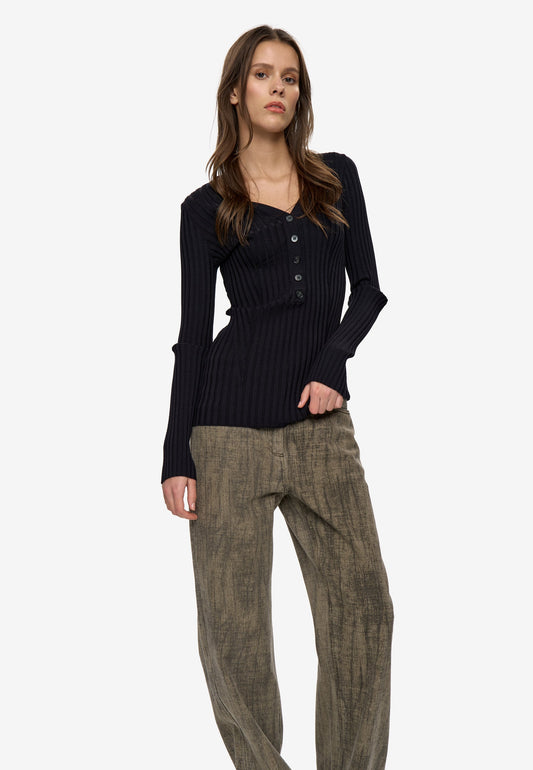 White Smoke ANNADEL V-N JUMPER 4888 סוודר MINIMUM