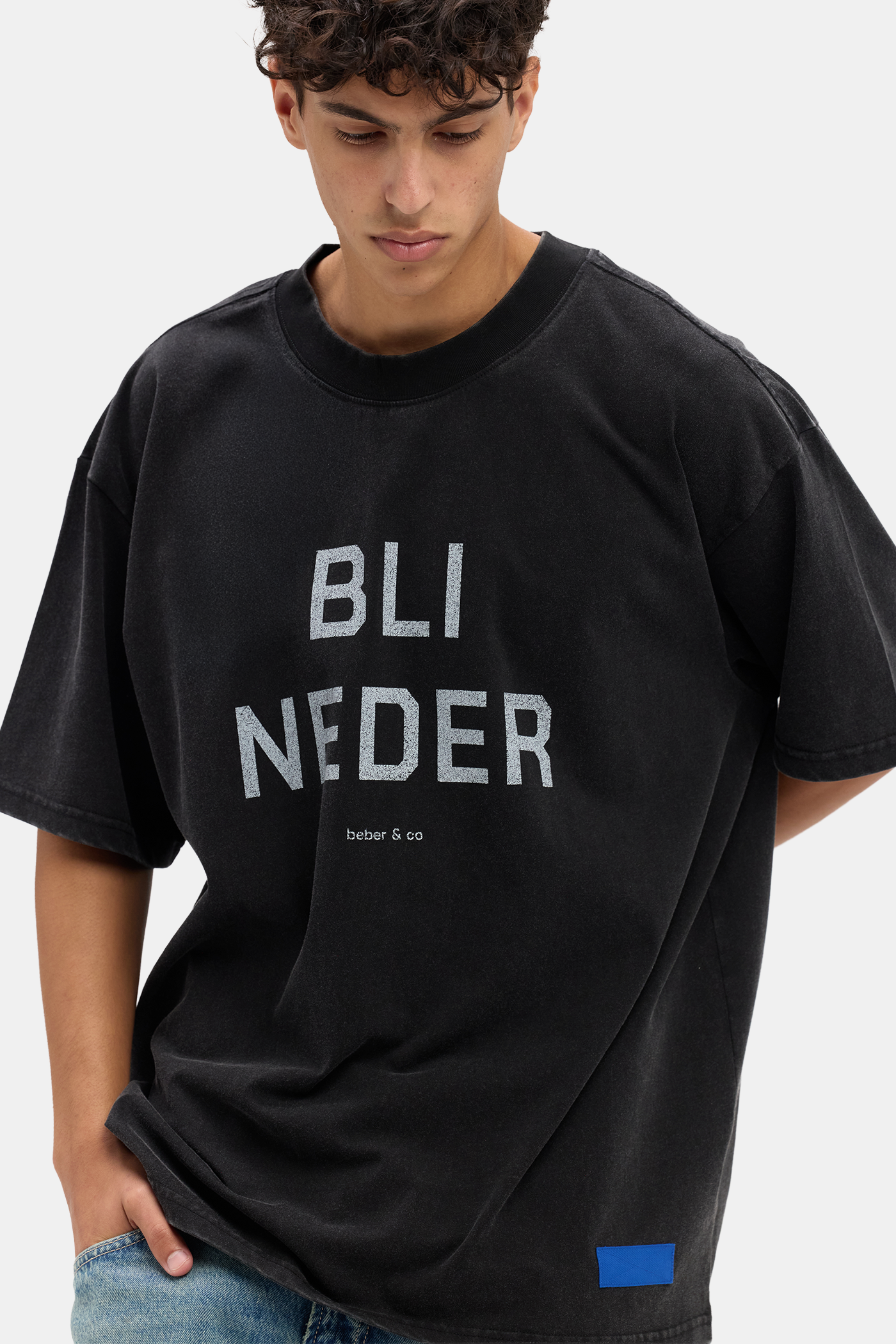 Black טי שירט קצרה לגברים / נשים BLI NEDER BEBER & CO