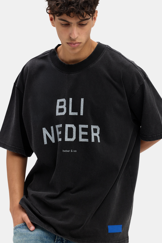Black טי שירט קצרה לגברים / נשים BLI NEDER BEBER & CO