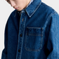 Midnight Blue SURCHEMISE BASILE LOGO חולצה מכופתרת ארוכה A.P.C